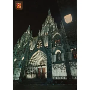 Barcelona Katedra nocą