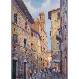 Volterra widok na Piazza dei Priori