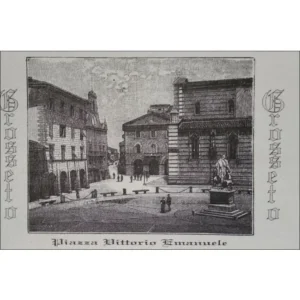 Grosseto Plac Wiktora Emanuela rycina