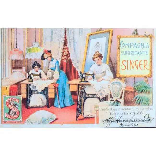 Reklama maszyny do szycia Singer