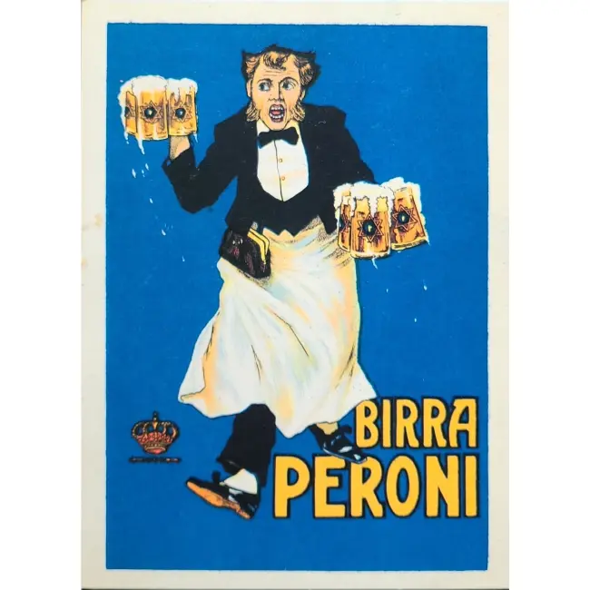 Pocztówka reklamowa piwa Peroni