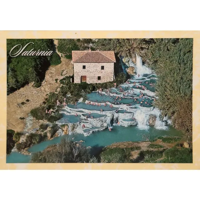 Saturnia Cascate del Molino - widokówka duży format