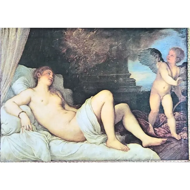 Tiziano Vecellio (Tycjan) – Danae z Amorem
