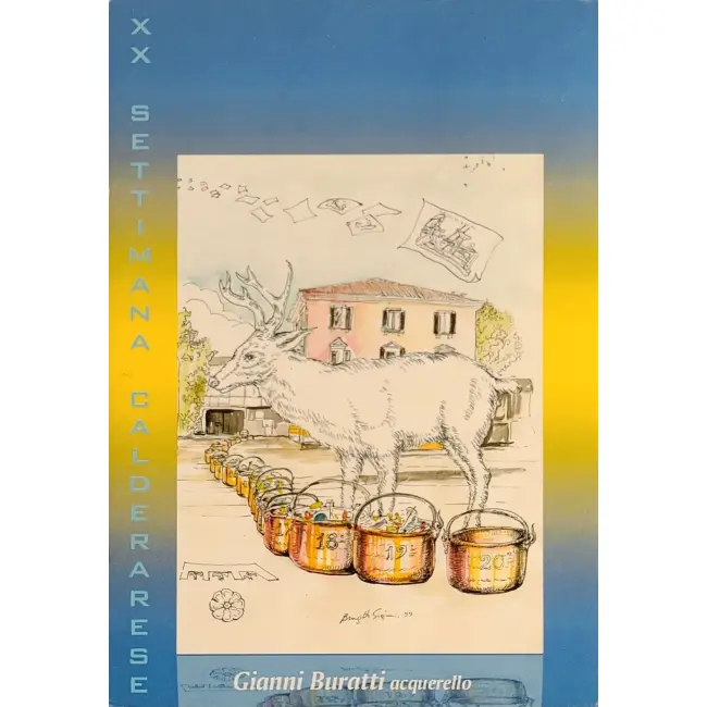 Jeleń w sztuce: Gianni Buratti – Akwarela
