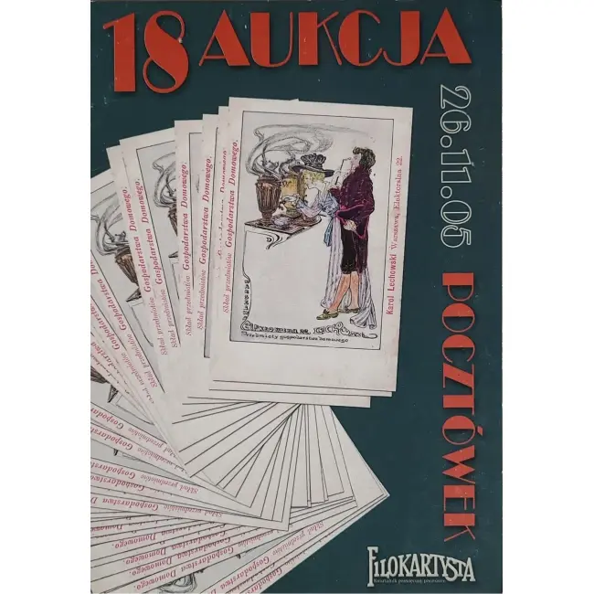 Pocztówka reklamowa – 18 aukcja pocztówek